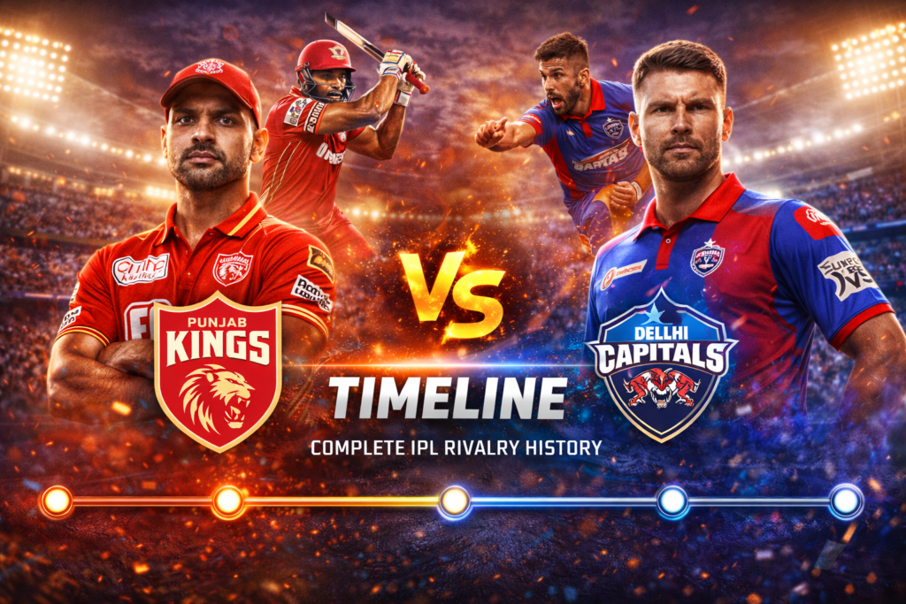 Punjab Kings vs Delhi Capitals Timeline – Complete IPL Rivalry History Punjab Kings vs Delhi Capitals Timeline