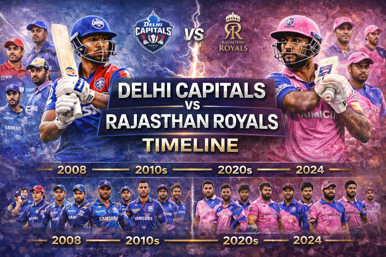 Delhi Capitals vs Rajasthan Royals Timeline