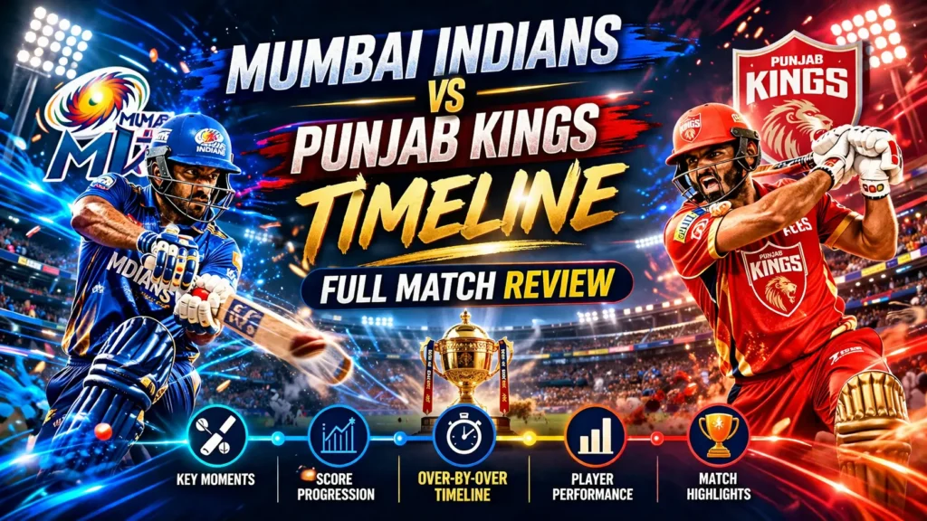 Mumbai Indians vs Punjab Kings Timeline – Full Match Review Mumbai Indians vs Punjab Kings