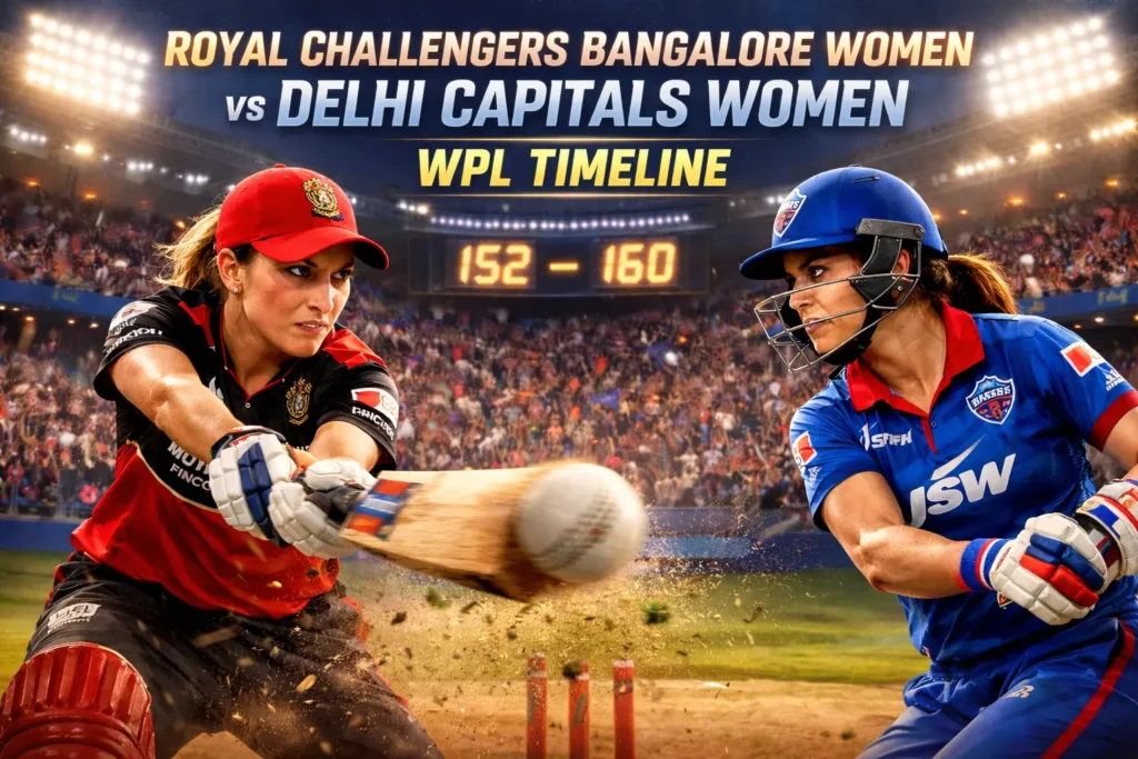 Royal Challengers Bangalore Women vs Delhi Capitals Women WPL Timeline