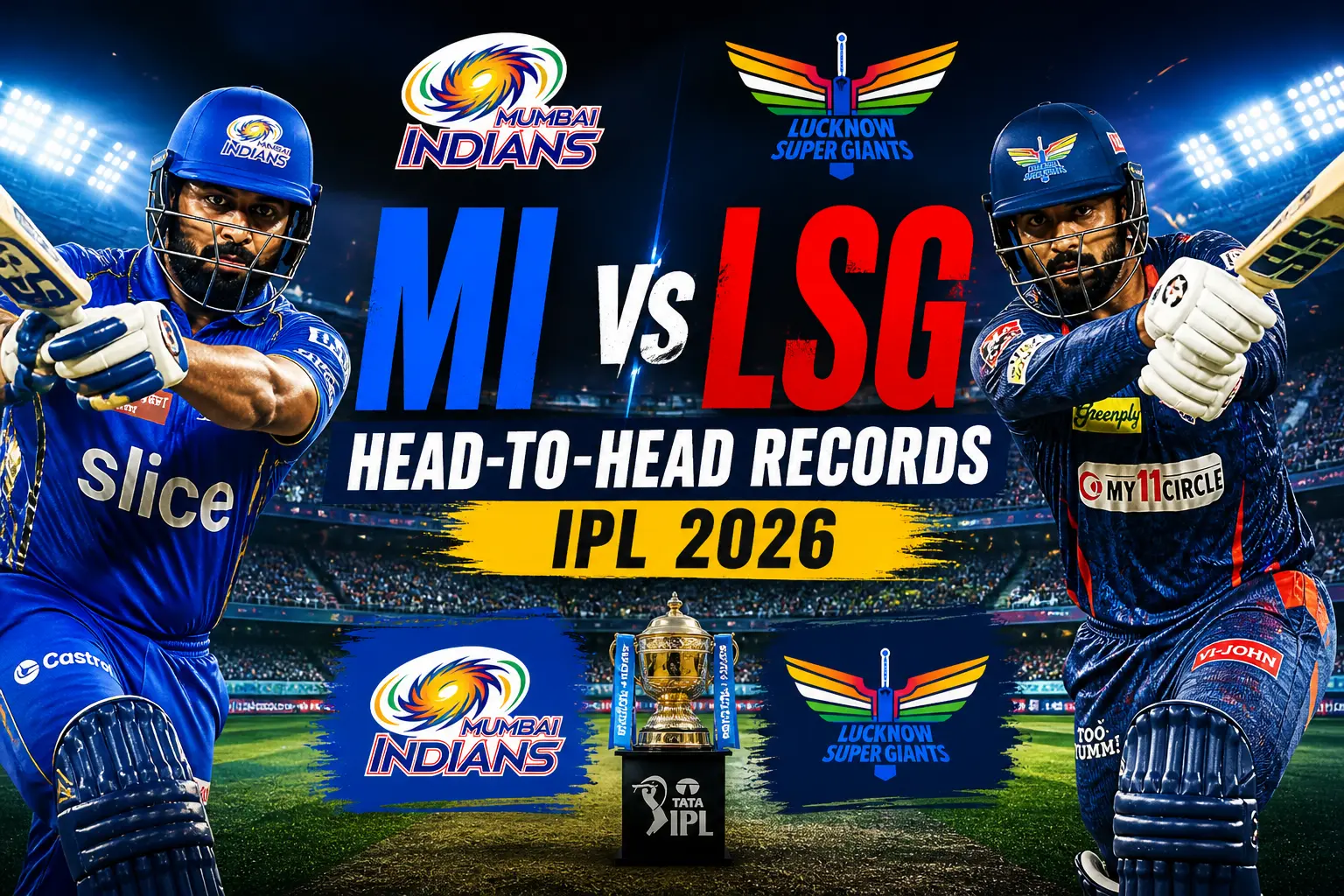 MI vs LSG Head-to-Head Records – IPL 2026