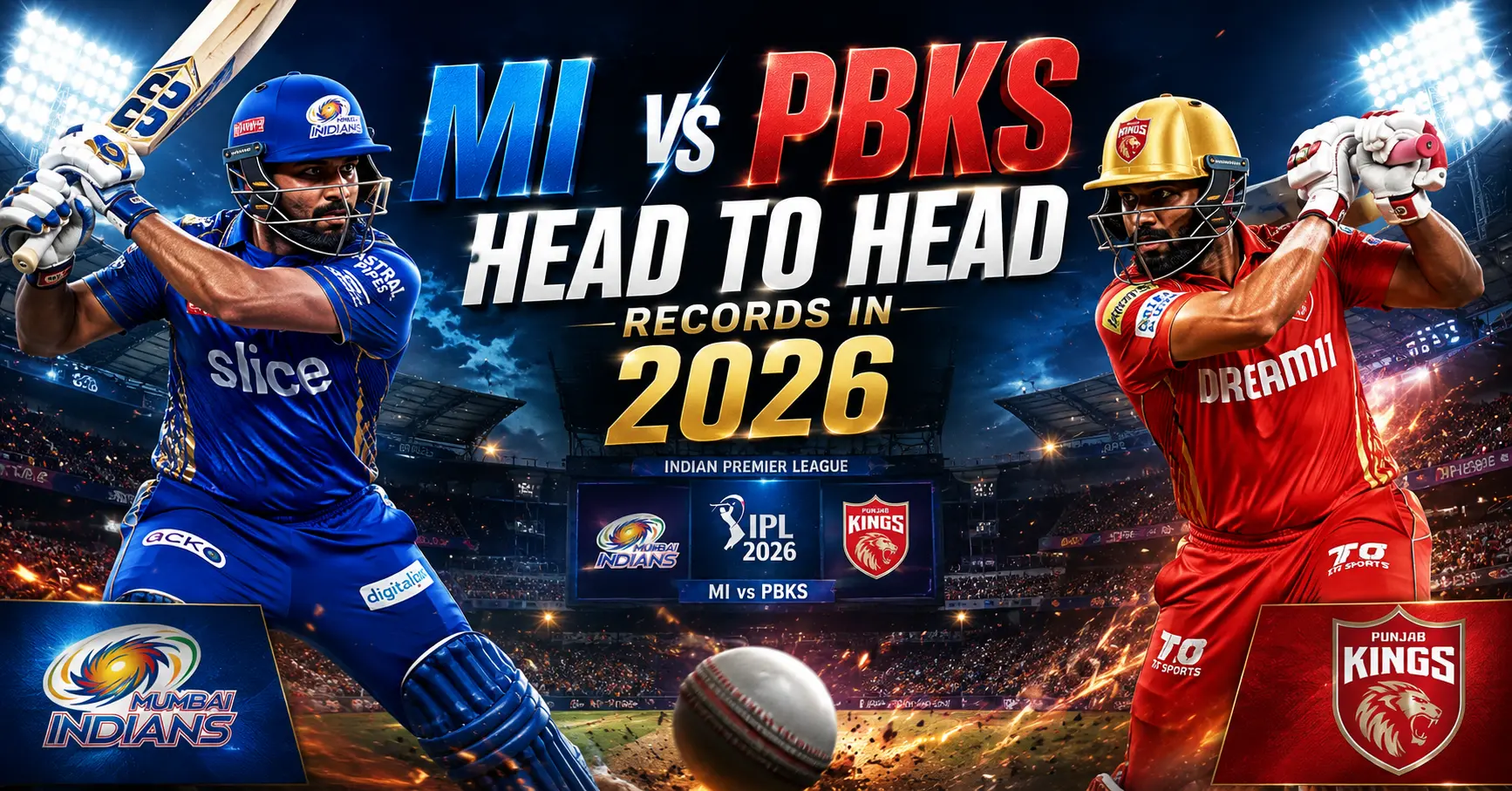 MI vs PBKS Head To Head Records In IPL 2026
