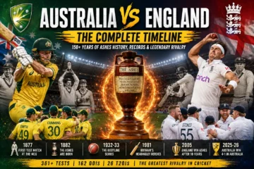 Australian Men's Cricket Team vs England Cricket Team Timeline