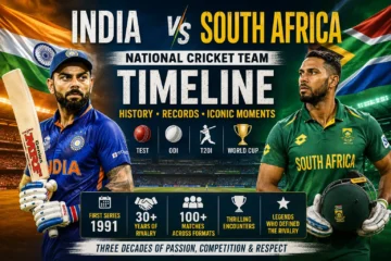 South Africa National Cricket Team vs India National Cricket Team Timeline
