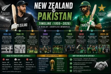 New Zealand National Cricket Team vs Pakistan National Cricket Team Timeline (1955–2026)