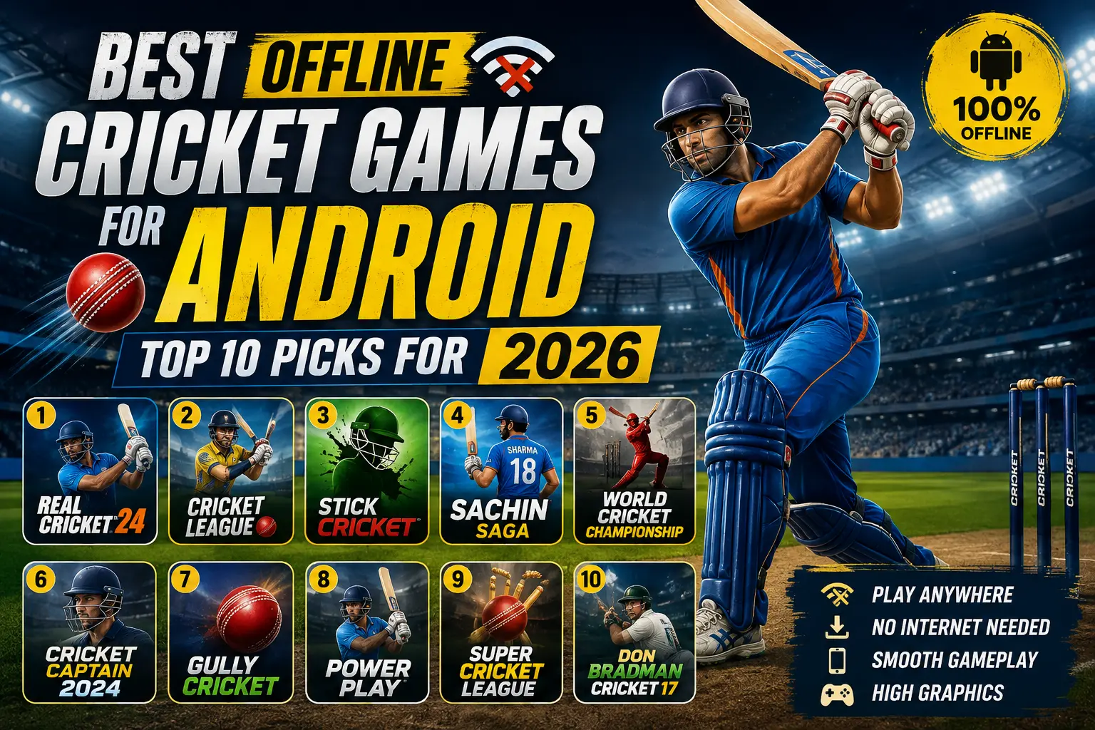 offline cricket games for Android