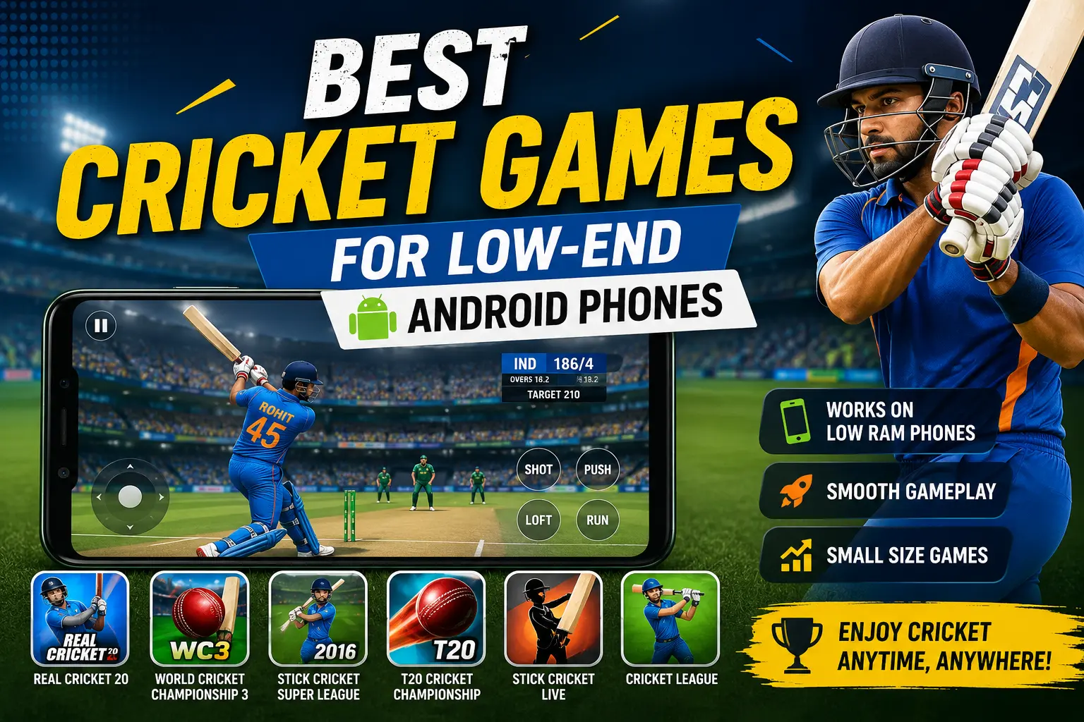Best Cricket Games for Low-End Android Phones