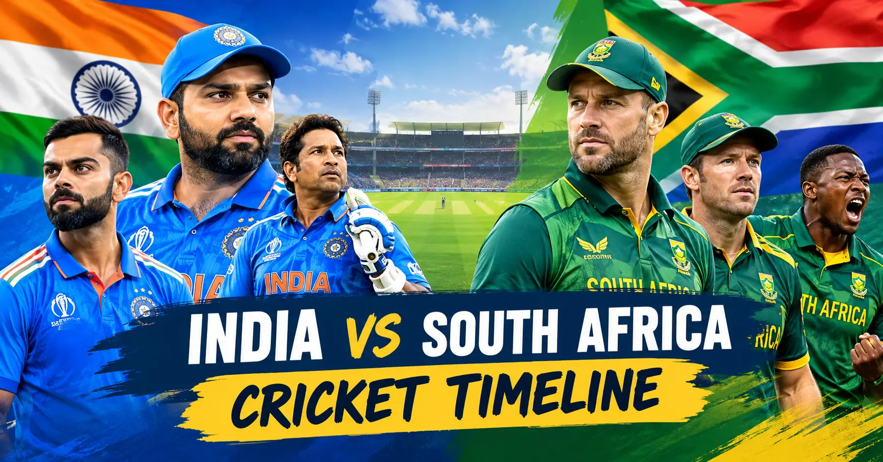 India National Cricket Team vs South Africa National Cricket Team Timeline